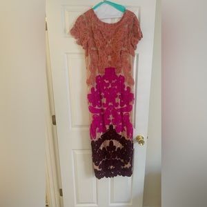 JS Collections Soutache Lace Midi Dress